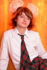 Школьница в белых чулках photo #0
